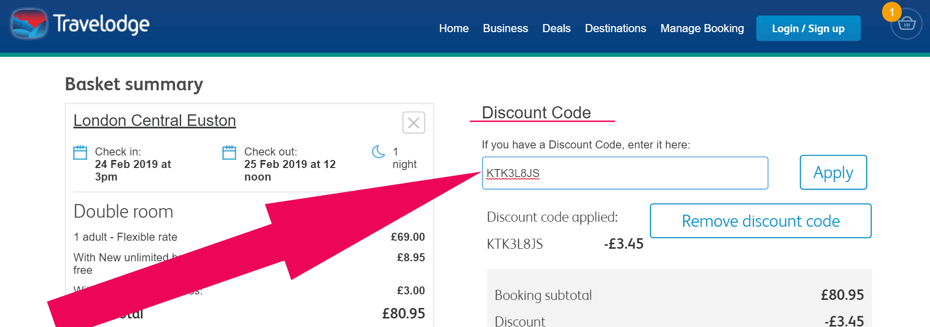 5 off at Travelodge with a discount code April 2024